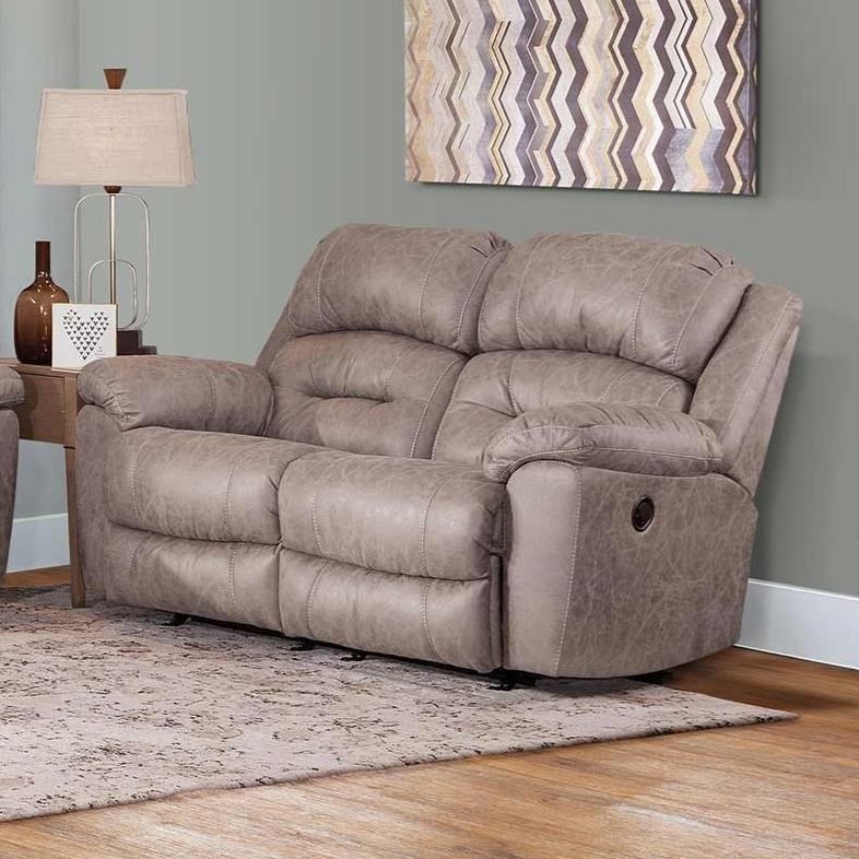 Power reclining outlet rocking loveseat